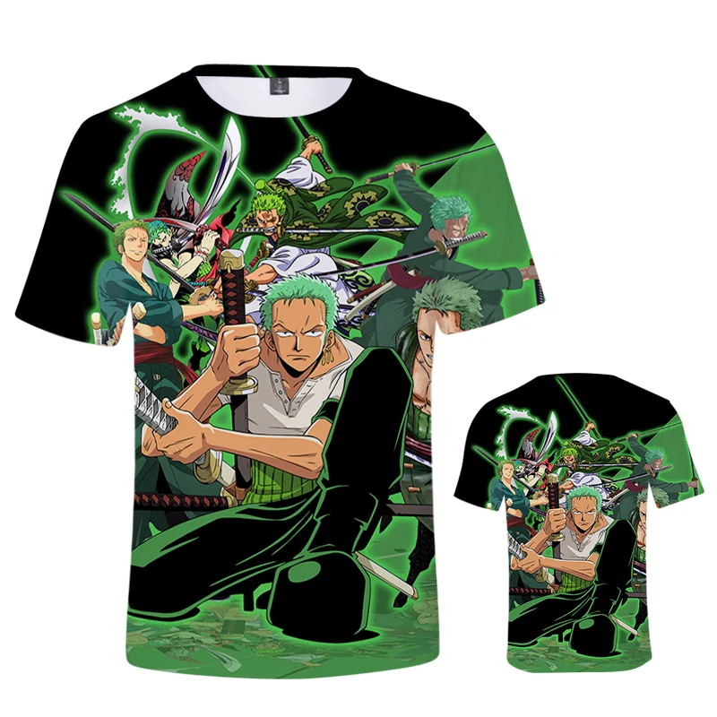 

Roronoa Zoro Funny Anime T Shirt Men Homme New 3D Short Sleeve Casual Tshirt Unisex ONE Piece Manga T Shirt Streetwear Tee Tops