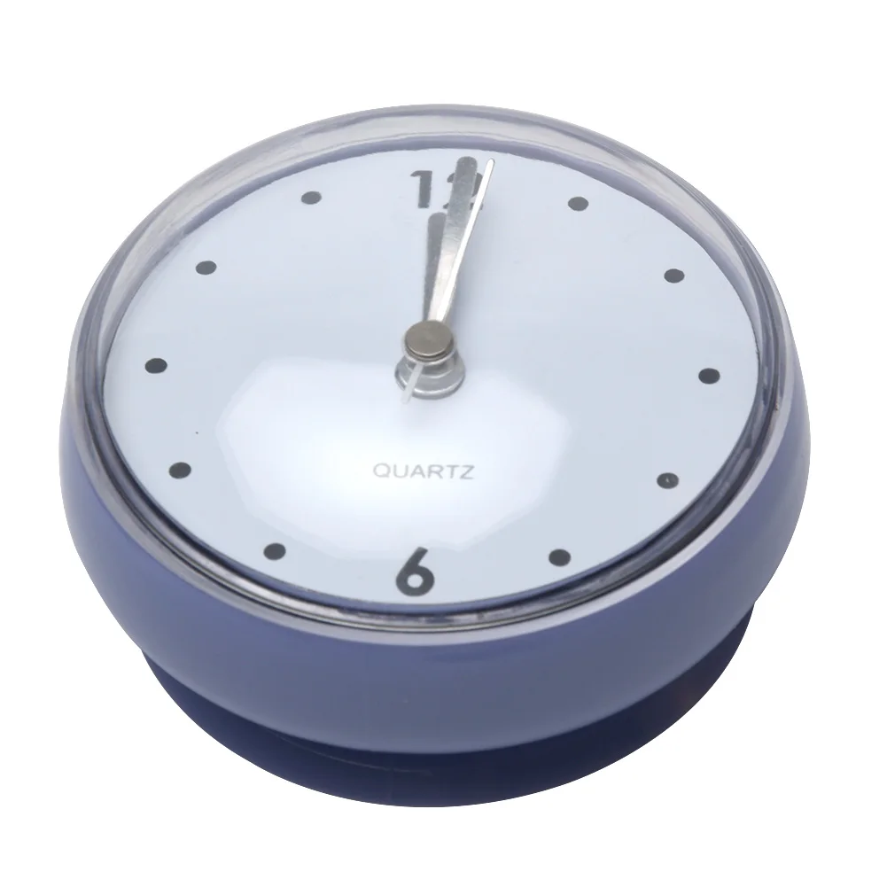 

Easy To Use Shower Easy Install Bathroom Clock Solid Lightweight Suction Cup Home Decor Waterproof Kitchen Durable PVC Mirror