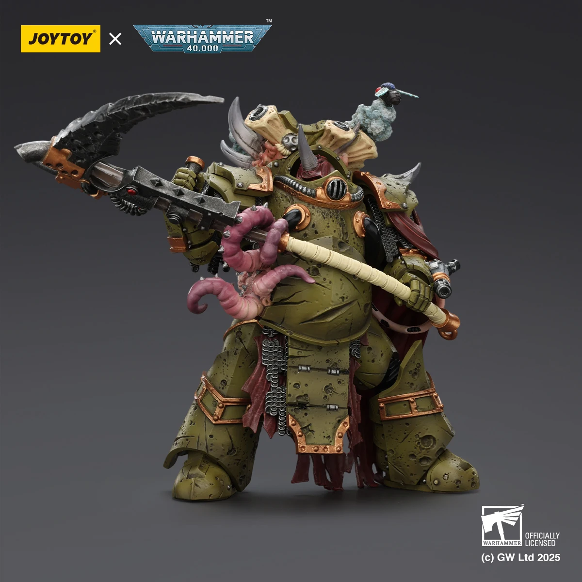Фото Фигурка JOYTOY Warhammer 40K Death Guard Deathshroud Terminator в масштабе 1/18, модель для коллекционирования и демонстрации для фанатов №5