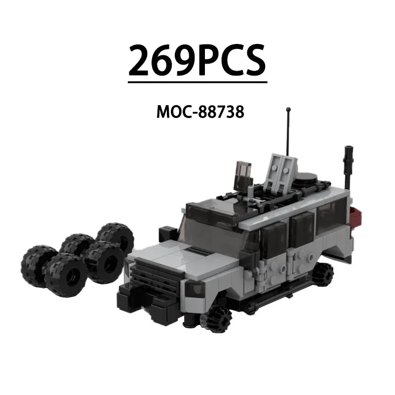 Классический заказ MOC-88738 Тактический агент Автомобиль SUV 8 сеток Модель