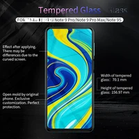 for mi 9 lite 8 se 9t pro 6 tempered glass nillkin h pro screen protector for note 9 9s 8t 8 7 k30 5g k20 pro max