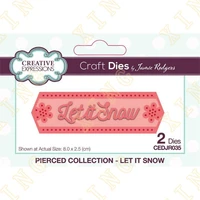 let it snow craft cutting dies scrapbook diary decoration stencil embossing template diy greeting card handmade 2022 new