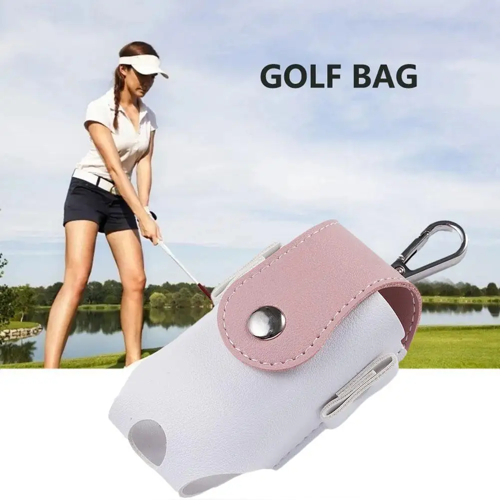 

Мини-сумка с мячом для гольфа из искусственной кожи с тройниками для гольфа, розовая женская сумка на пояс, ремень для гольфа, подарок для мужа, аксессуары для гольфа T3S9