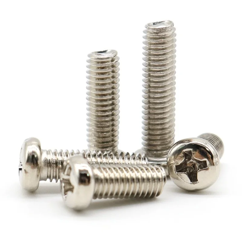 30-500 шт. M1 M1.2 M1.4 M1.6 M1.7 M2 M2.5 M3 M3.5 M4 M5 никелированный мини-крестообразный болт с