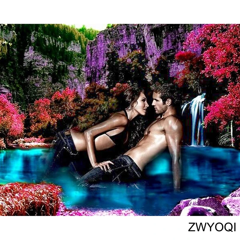 

Алмазная мозаика «сделай сам», 3D-картина из круглых страз с изображением пейзажа, гор, озера, квадратных страз, вышивка крестиком для влюбле...