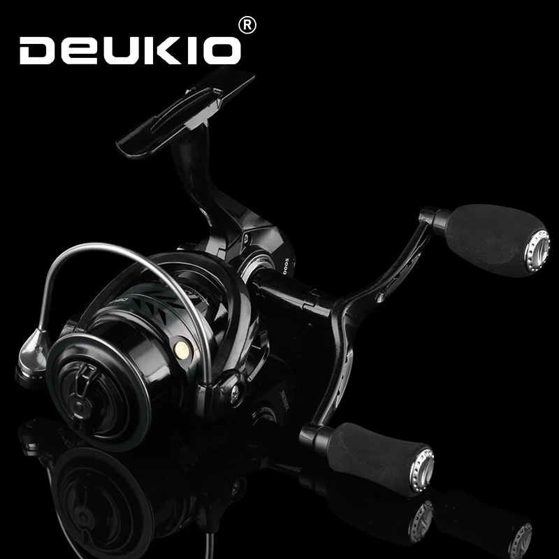 

DEUKIO Катушка для спиннинга 2000 3000 металлическая катушка с двойной ручкой спиннинговая катушка для пресноводной рыбалки для карпа Катушка для...