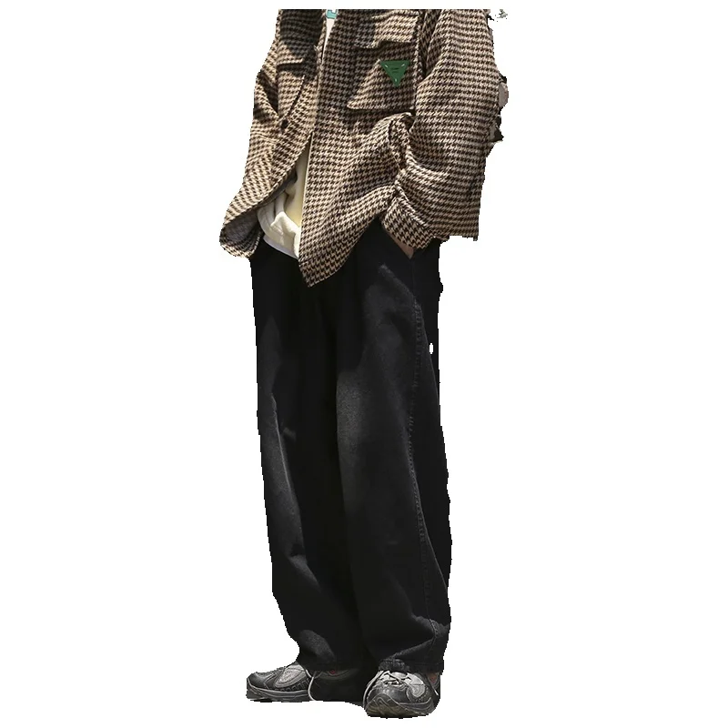 Blue Black Baggy Jeans Men Fashion Oversized Casual Wide Leg Jeans Men Streetwear Hip Hop Loose Straight Denim Trousers Men