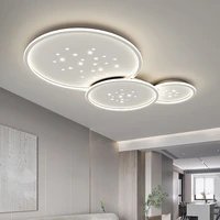 modern nordic led chandelier for living room dining room bedroom kithchen ceiling lamp white design stars remote control light
