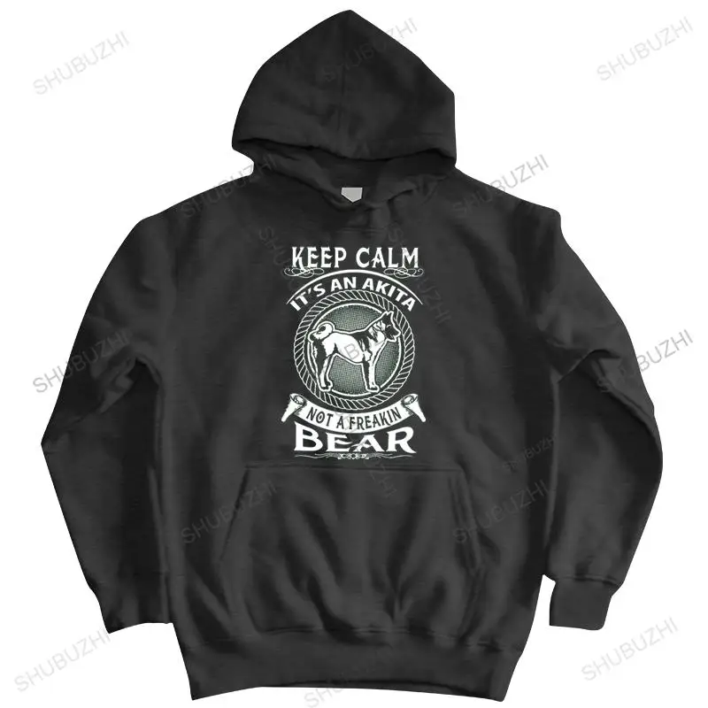 

men autumn sweatshirt black hoody keep calm it's an akita not a freakin bear brand hoodie warm jacket mens shubuzhi Oversized