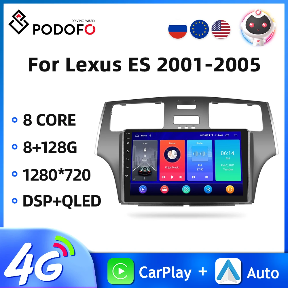 

Автомагнитола Podofo, 2DIN, Android, GPS, Wi-Fi, для Lexus ES 2001-2005