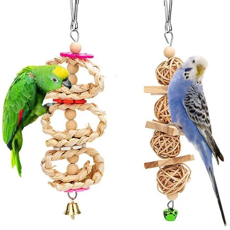 

Toy Bird Set Parrot Toys Undyed Environmental Health Combination Toy Suitable for Parrot Bite