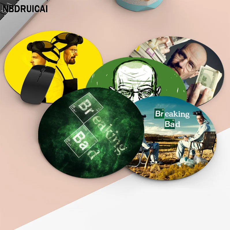

Breaking Bad Mousepad Animation Round Speed Version Game Computer Keyboard Office Table Mat PC Laptop Mouse Mat Desk Play Mats