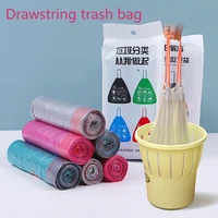 30 packs of disposable black garbage bags plastic thickened hand drawn string kitchen household hygiene supplies