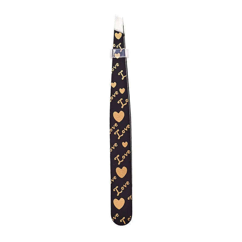 

1pcs Peach Heart Eyebrow Clip Stainless Steel Eyebrow Clip Tweezers Pulling Moustache Oblique Eyebrow Pliers