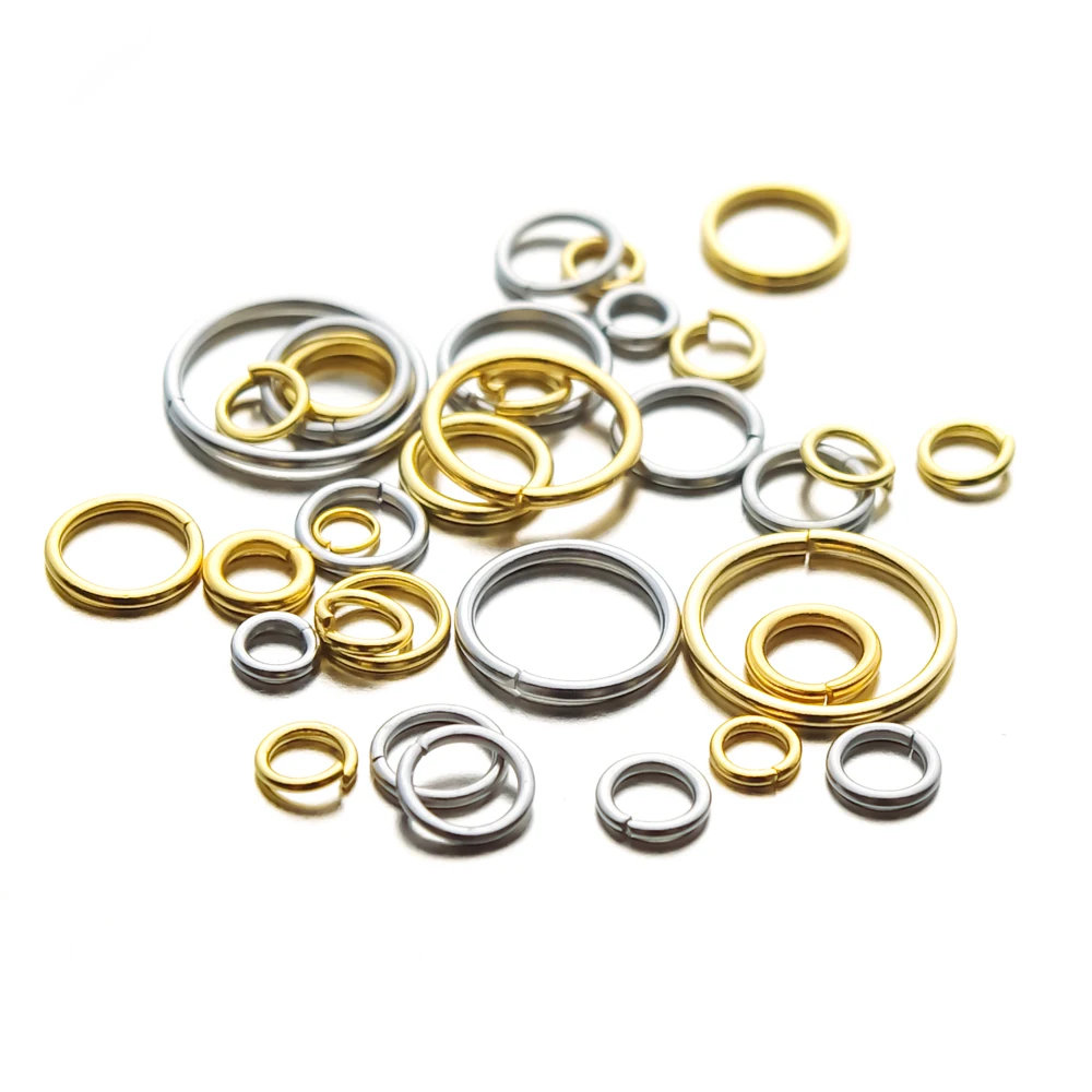 100pcs High Quality 3-12mm Gold Stainless Steel Split Jump Rings For Diy Necklace Earrings Jewelry Making Findings Connectors