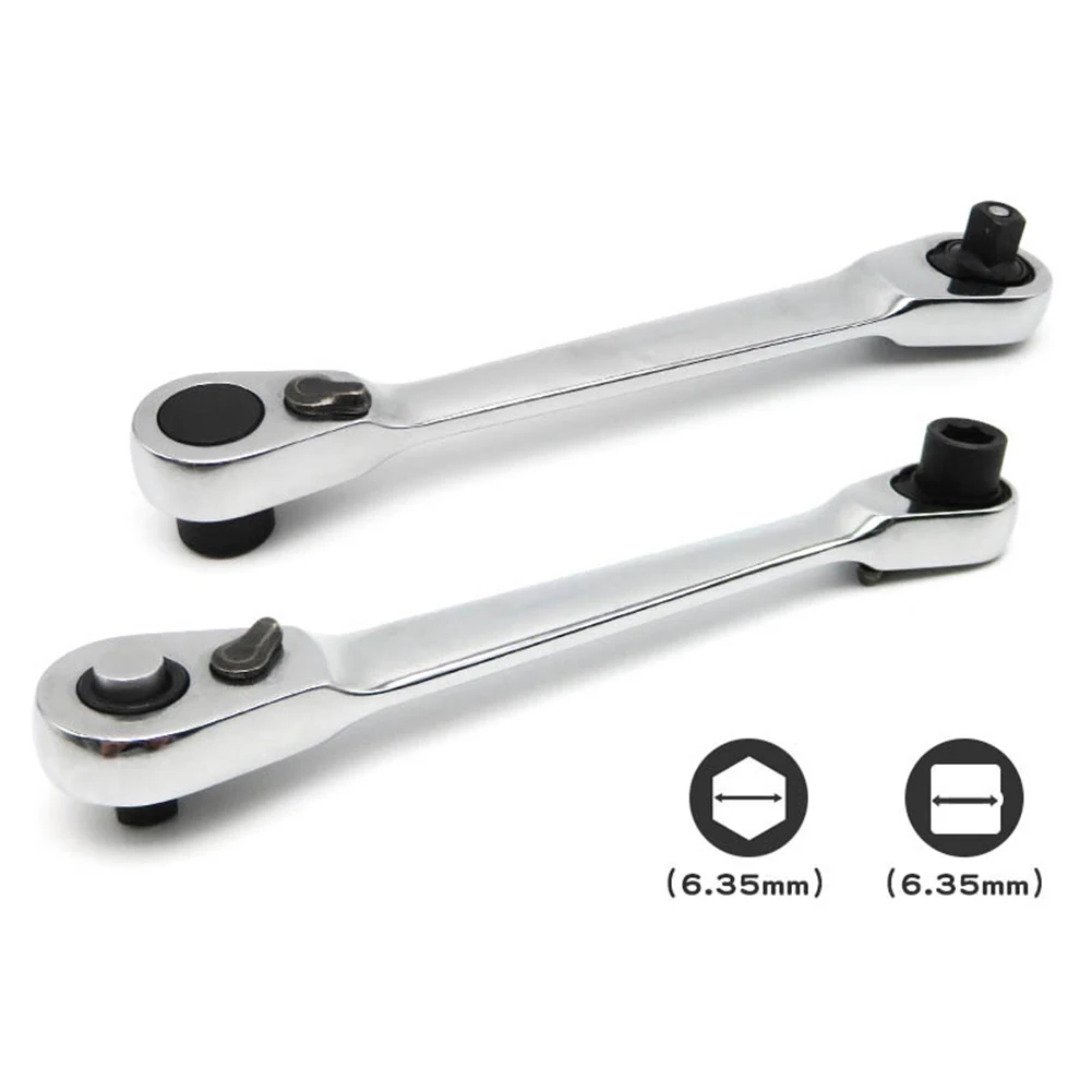 

Quick Socket Wrench Rod Screwdriver Kit Ratchet HandleWrench Screwdriver Kit 1 Pc Chrome Ratchet Handle Wrench