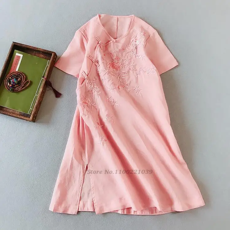 

2022 vintage chinese shirts cheongsam style traditional chinese clothing women vintage qipao tops chinese loose cheongsam shirts
