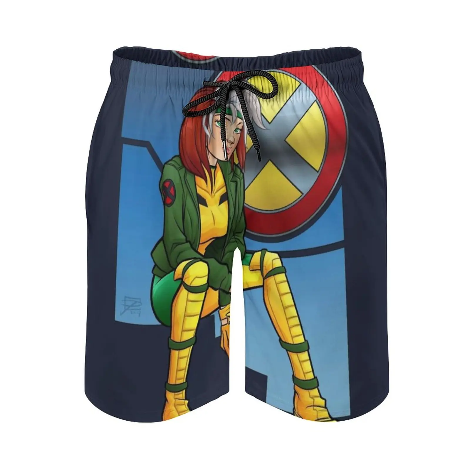 

Mutant Pinup Men's Beach Shorts With Mesh Lining Surfing Pants Swim Trunks Comics Fanart Jpowersart Mutant Superhero
