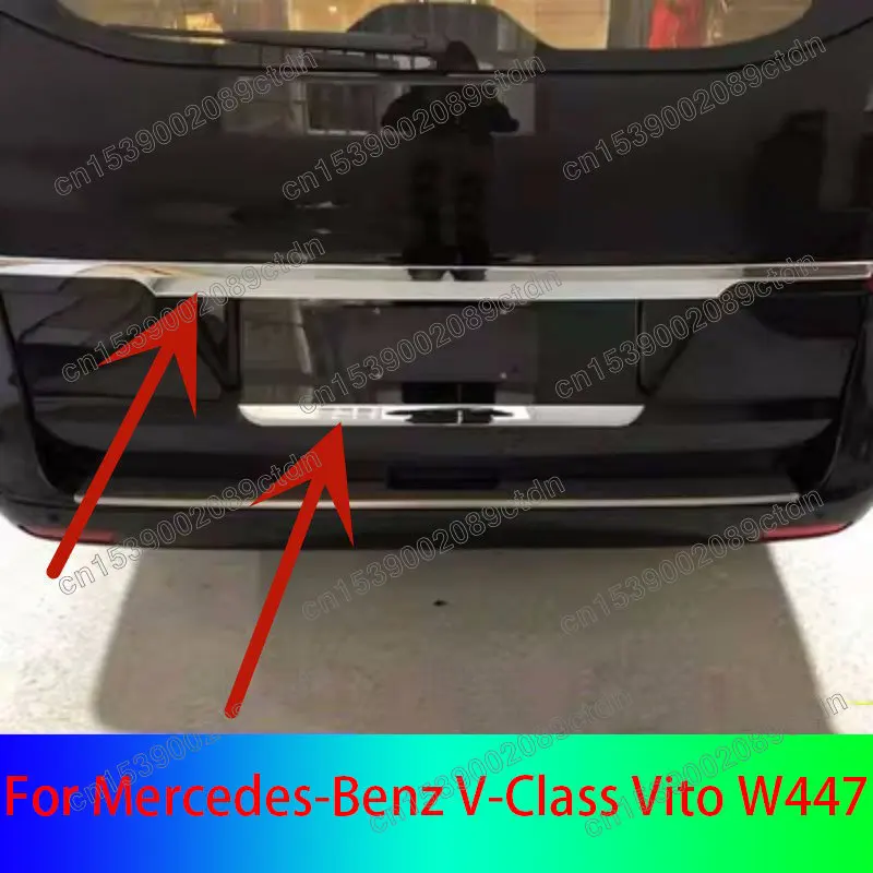 

Хромированная Задняя Крышка багажника из нержавеющей стали ABS для Mercedes-Benz V-Class Vito W447 2016-2022