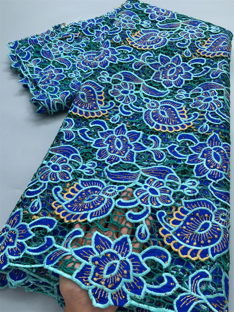 Швейцарский хлопок в Швейцарии кружево высокого качества африканское вышитая