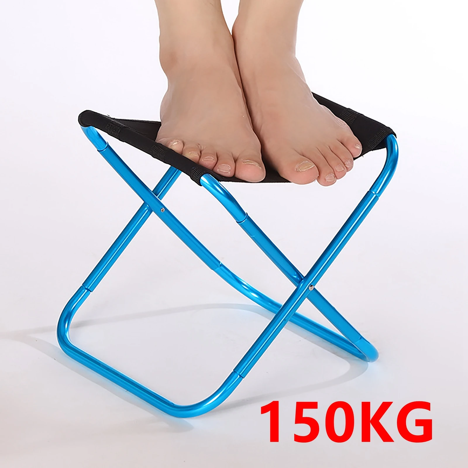 150KG Thickened Outdoor Camping Small Chair Portable Folding Aluminum Alloy Stool Bench Stool Mare Ultralight Picnic Fishing New