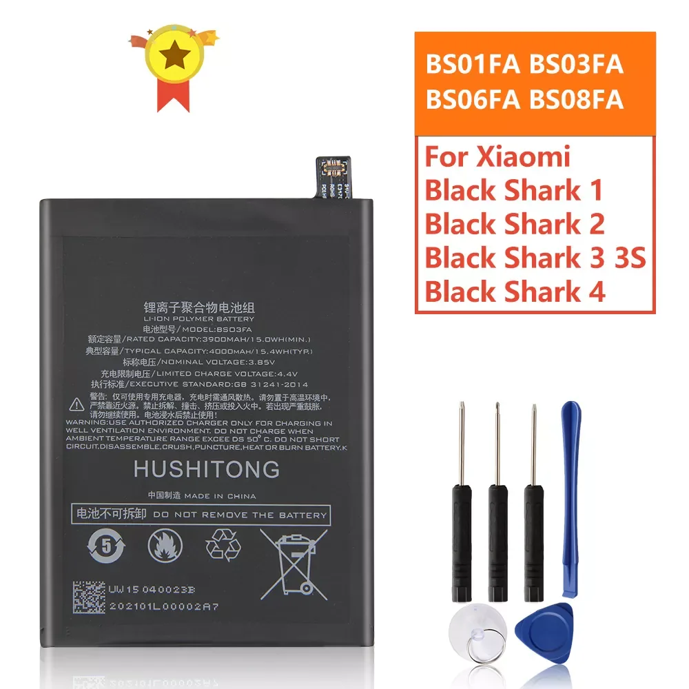 

NEW2022 Replacement Battery For Xiaomi Black Shark 4 Pro 3S 3 2 1 Black Shark Helo BS01FA BS03FA BS06FA BS08FA Rechargeable Batt