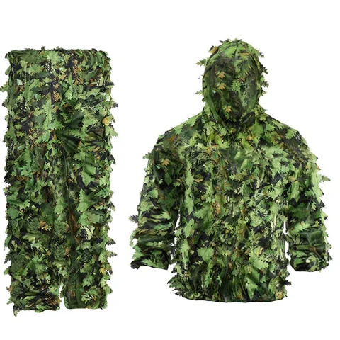Липкий цветок бионические листья Камуфляжный костюм охотничий костюм маскировочный Камуфляжный Универсальный Камуфляжный комплект (B)