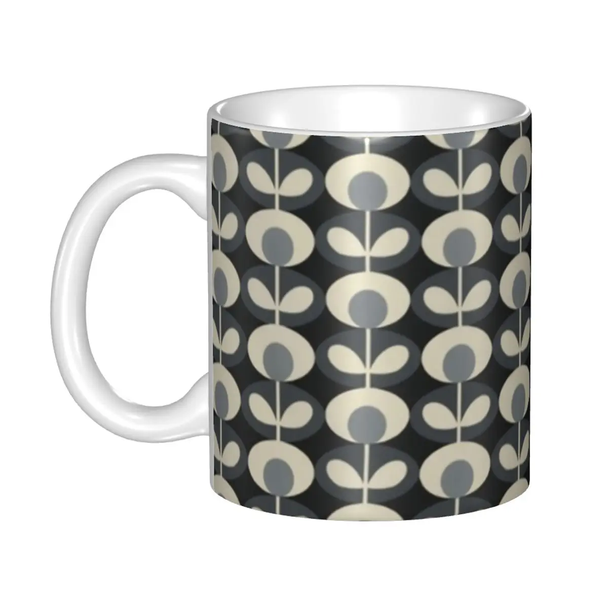 

Personalized Orla Kiely Floral Mug DIY Scandinavian Geometric Ceramic Milk Tea Coffee Cup Outdoor Work Camping Cups And Mugs