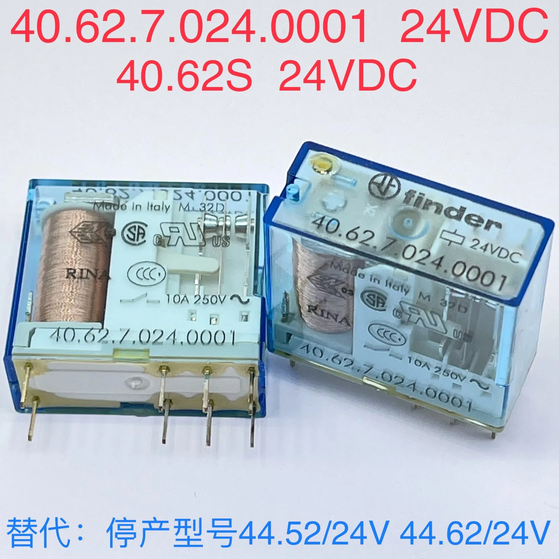 

Fender Intermediate Relay 40.62S, 40.62.7.024.0001 24VDC 40.51S 230VAC