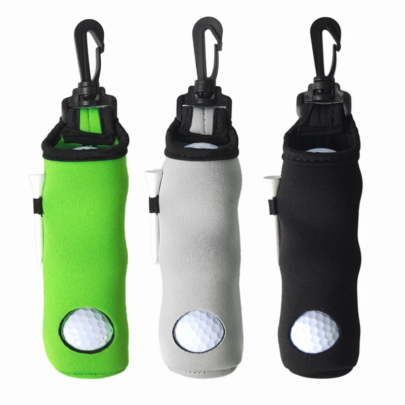 S And Tees Holder With 3 Balls And 3 Tees With Light Weight Hook Portable Golf Carry Bag Kit Gift For Golfer