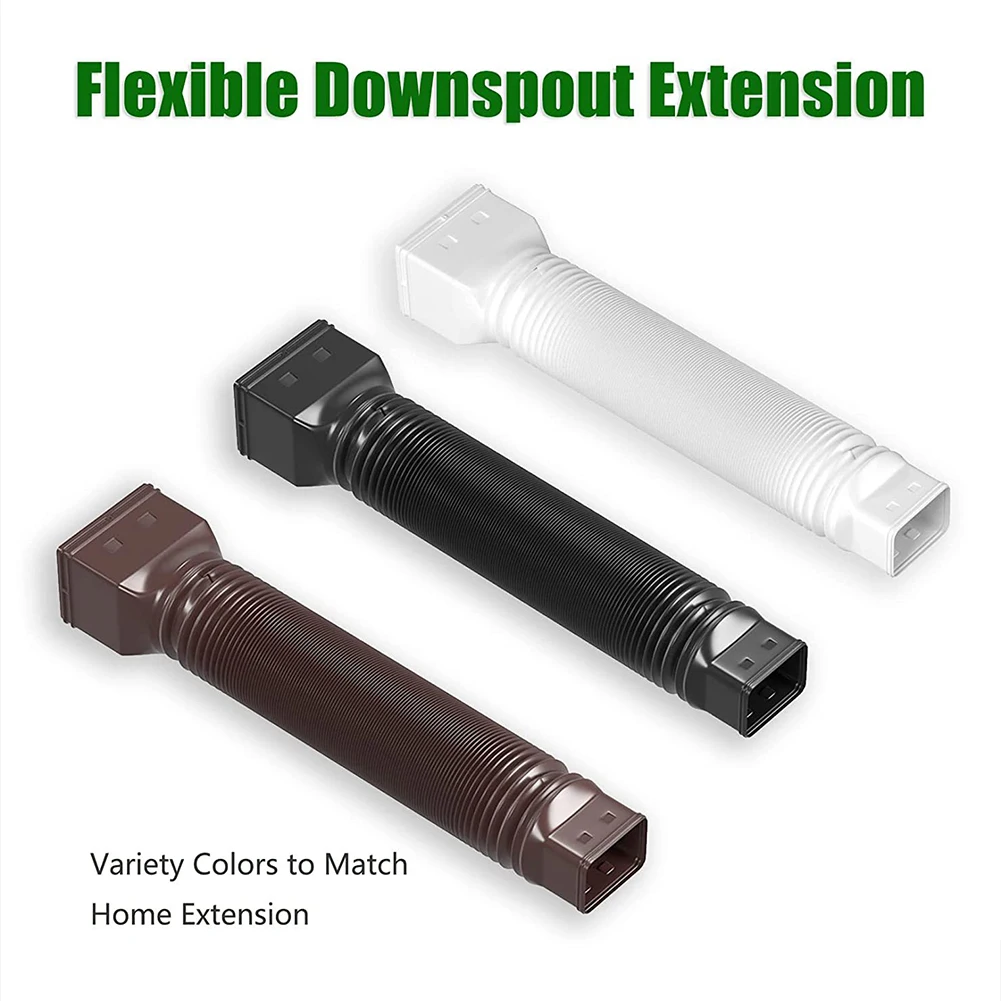 

Plastic Drain Extender 21-60 Inch Extender Drainage Connector Reusable Flexible Downspout Extension Universal Rainwater Diverter