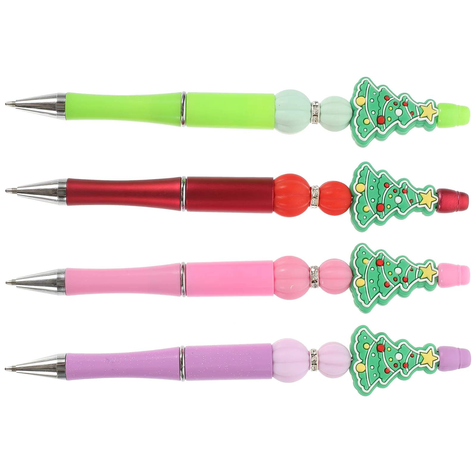 

4 шт. искусственные шариковые ручки, шариковые ручки с рождественскими элементами, Мультяшные ручки для письма, рождественские ручки