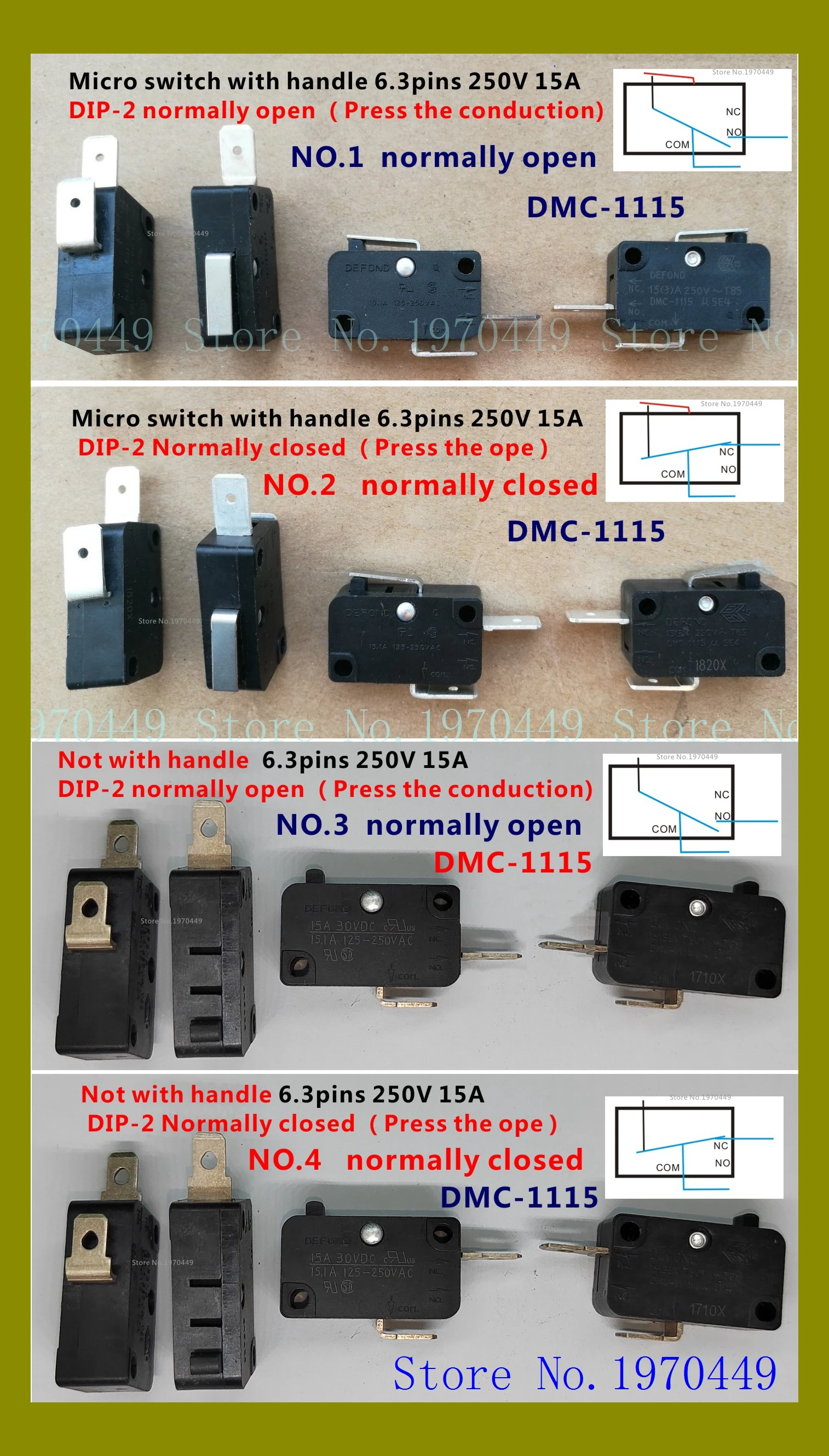 DEFOND DMC-1115 Φ 15A 250V