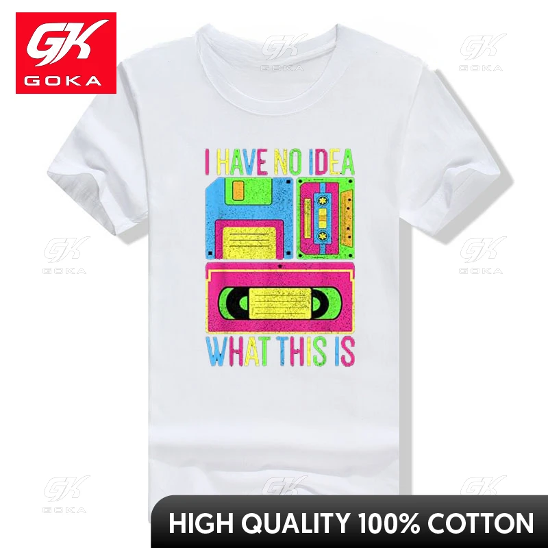 У меня нет идея Что это мужчины Женщины Футболка 70-х 80-х 90-х годов Винтажные