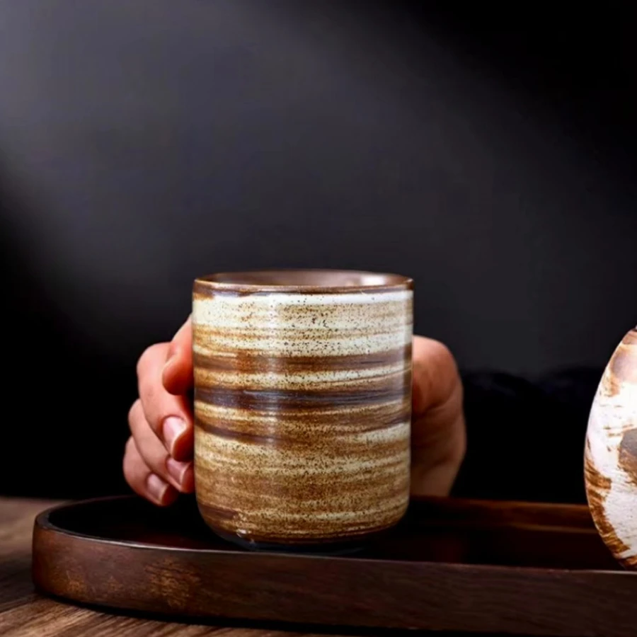 Керамическая Кофейная Чашка С Ручной Росписью В Стиле Ретро Креативная Вощеная