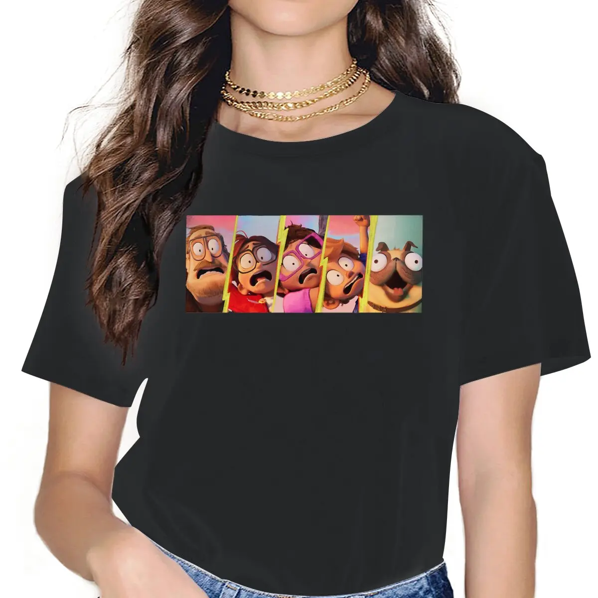 

Женские классические футболки, хлопковая одежда с коротким рукавом и круглым вырезом «митмителлы против машин» научной фантастики