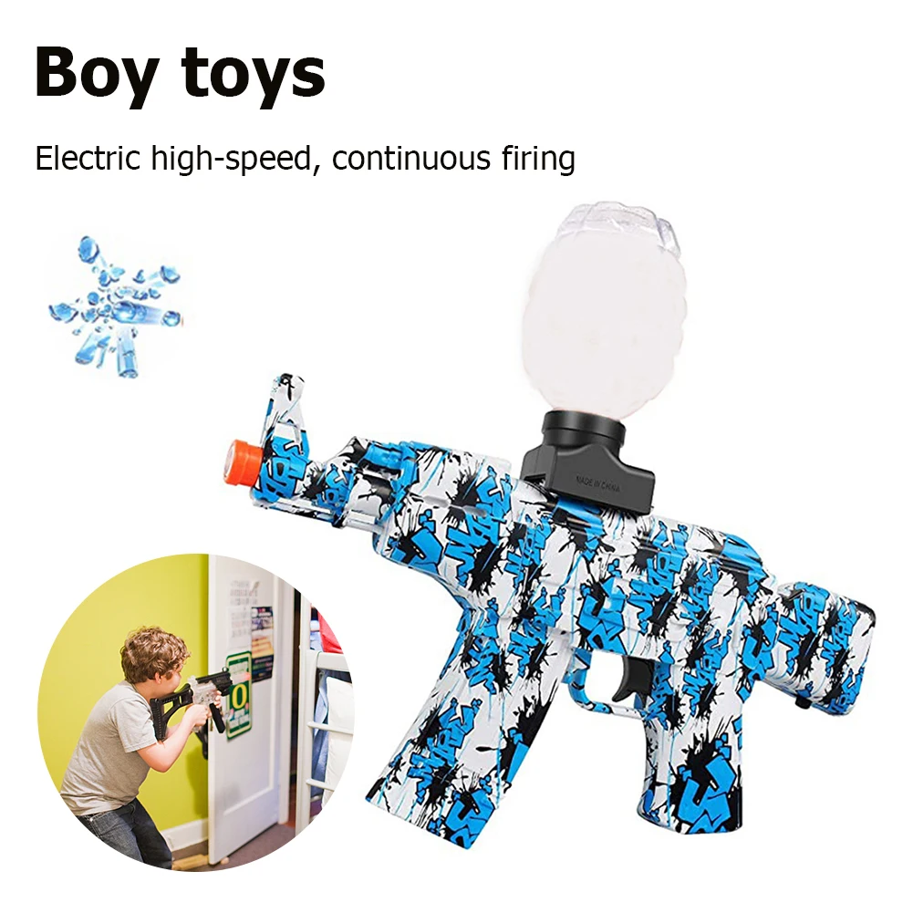 

AK47 Model Toys Electric Splatter Gel Ball Blaster with 10000 Water Beads for Outdoor Activities Shoot Team Game Toys Great Gift