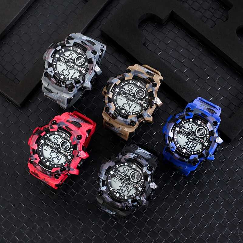 Military Army Men Watch Sports Led Electronic for Fitness Alarm Clock Multifunctional Wristwatch Montre Homme |