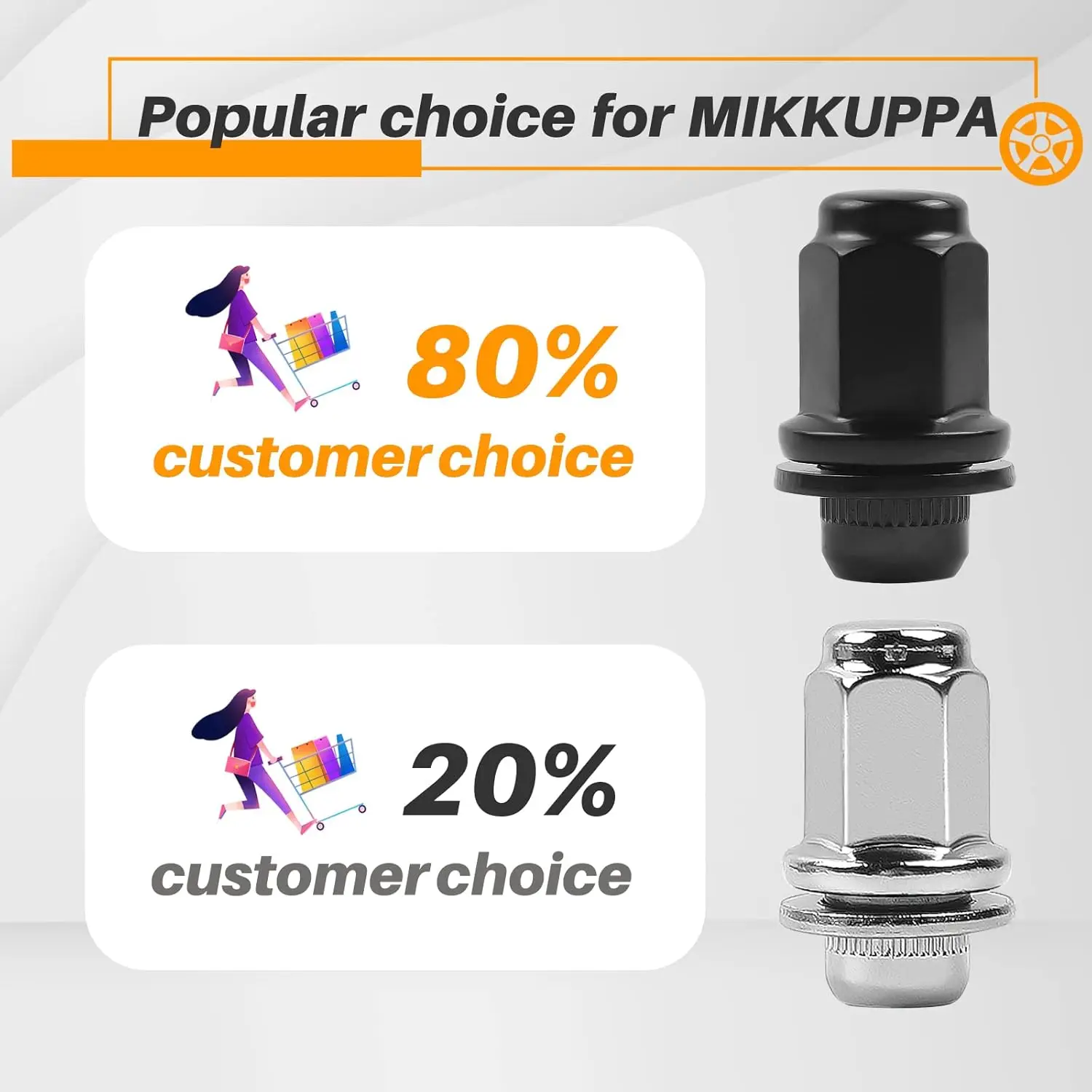 MIKKUPPA 24 шт. M12X1 5 черные магнитные гайки — 1 87 дюйма (47 мм) высота 13/16 сменные