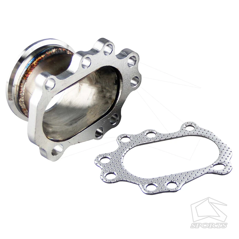 

1/4 "V-образный зажим, фланец Turbo Down, адаптер для трубы 8 болтов для T25 T28 GT25 GT28