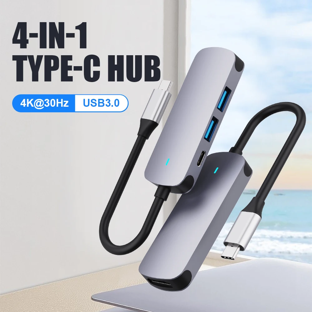 

USB 3.1 Type-C Hub To HDMI Multi Splitter Adapter 4K Thunderbolt 3 USB C Hub with TF SD Reader Slot PD for MacBook Pro Air PC