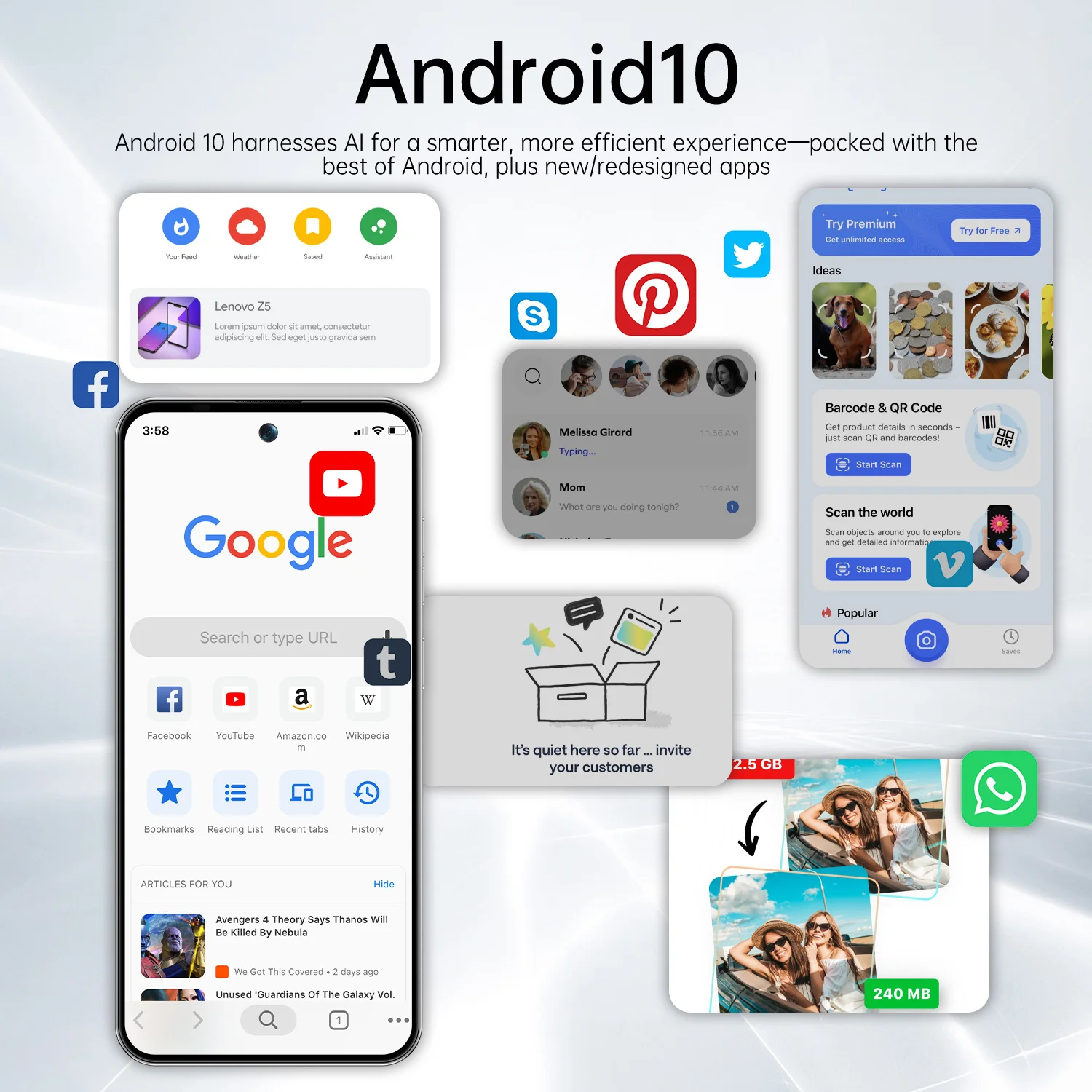 Фото Смартфон IVMI 2026 Hot Note15 Pro, 6.6'', Android 10, 3 ГБ ОЗУ, 16 ГБ ПЗУ, Face ID, 4G, Google Play Store №5