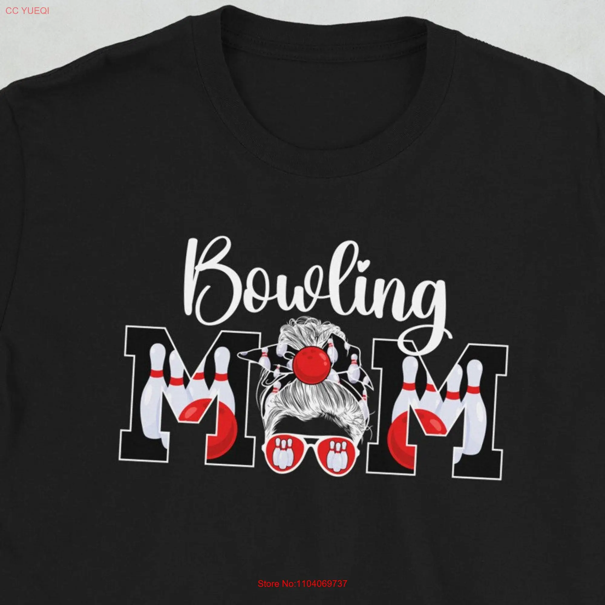 Футболка с длинным или коротким рукавом для боулинга мамы бабочки s