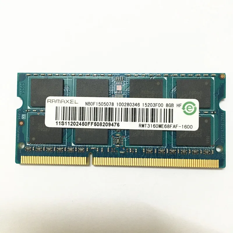Оригинальная оперативная память для ноутбука RAMAXEL DDR3, 8 ГБ, 2RX8
