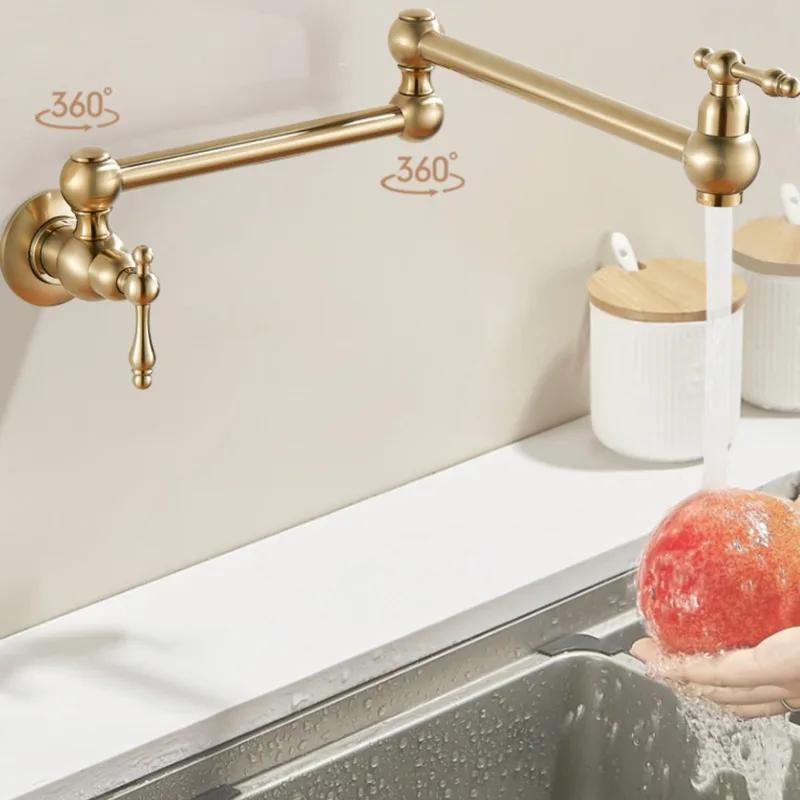 Складной смеситель с двумя ручками прочный керамический кран для холодной и