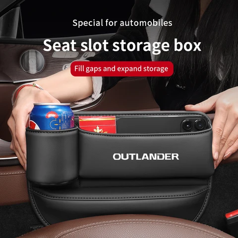 Шкатулка для хранения для автомобильного сиденья для Mitsubishi OUTLANDER 2023 2022, карманная сумка для ключей от телефона, кожаные аксессуары для автомобильного интерьера