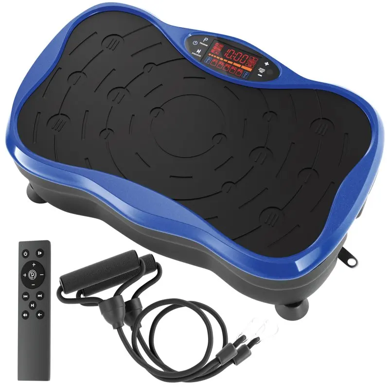 

Vibration Plate Exercise Machine – Full Body Workout Platform with 2 Resistance Bands