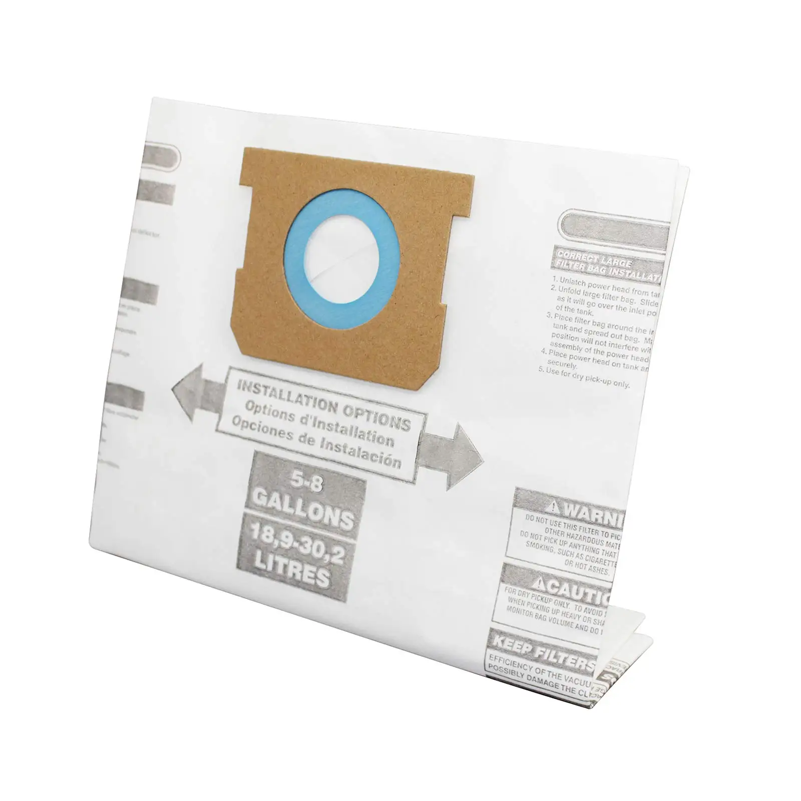 Сменные мешки для влажной/сухой уборки 5 шт. пыли пылесоса Shop-Vac Ridgid 5-8 галлонов