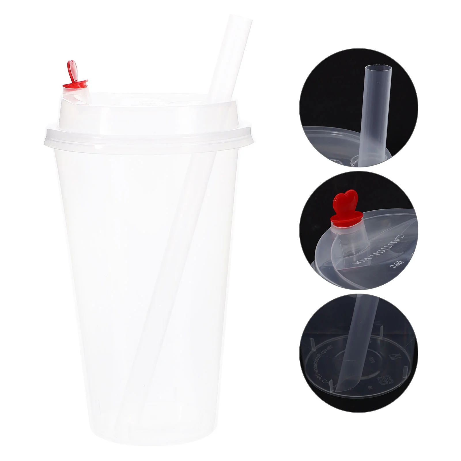 

25 Pcs Plastic Cups Lids Drinking Mugs Disposable Water The Pet Clear Coffee Glass