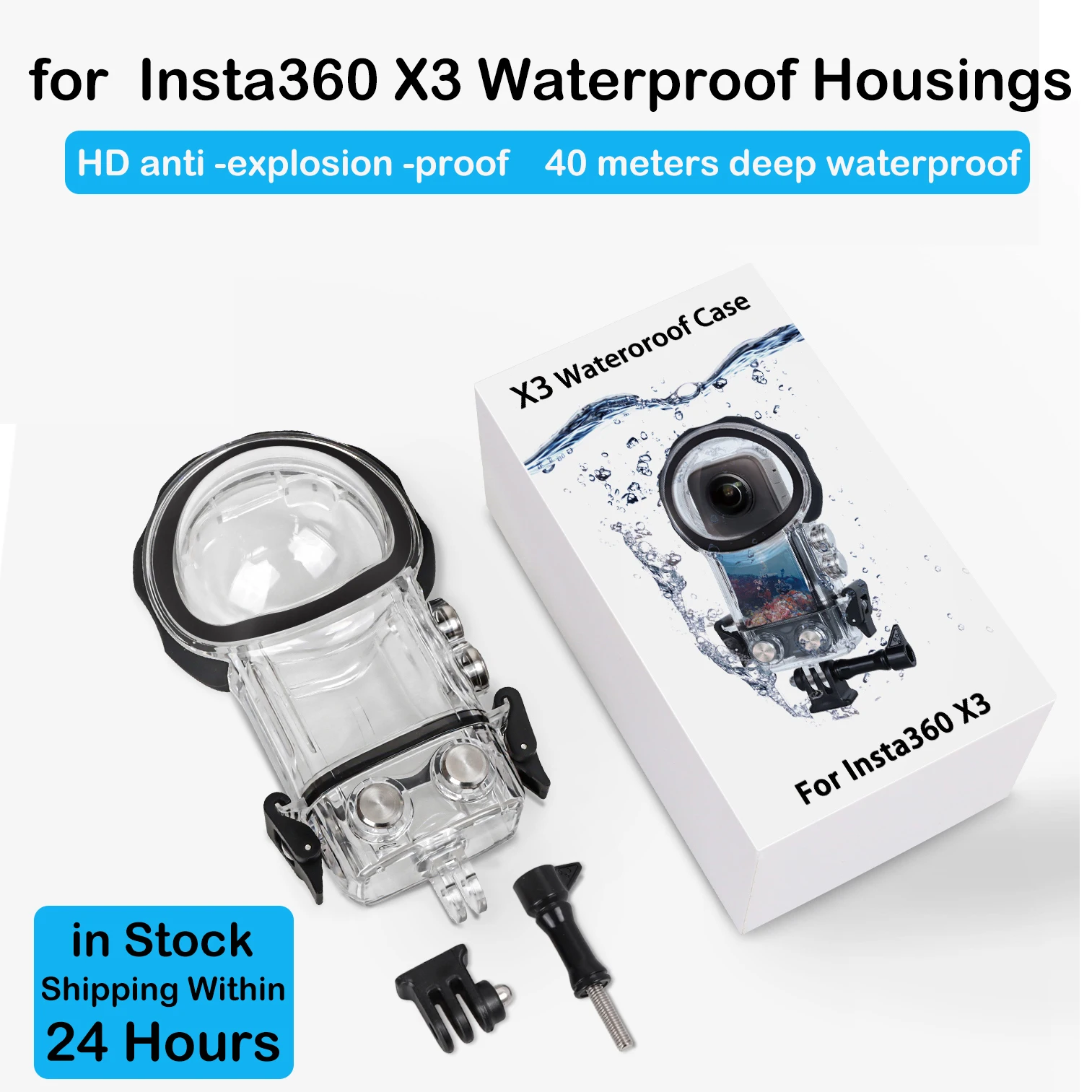 for Insta360 X3 360° Video Camera 40m Waterproof Housings Sealing Submersible Shell Protect Action Camera Accessory New in Stock enlarge